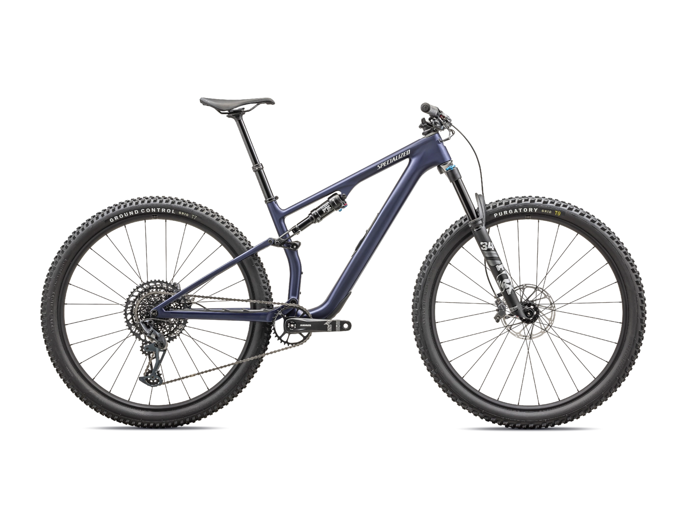 2024 Specialized EPIC 8 Evo Comp Mountain Bike - X-Small, Satin Blue Onyx/Dune White