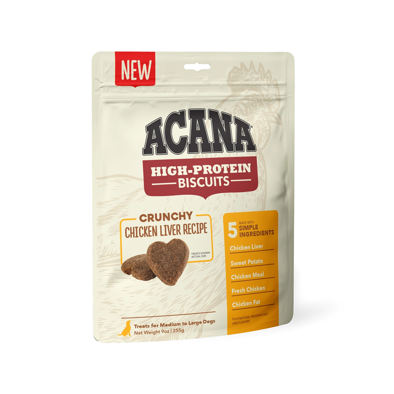 ACANA High Protein Crunchy Chicken Liver Recipe Biscuits for Dogs