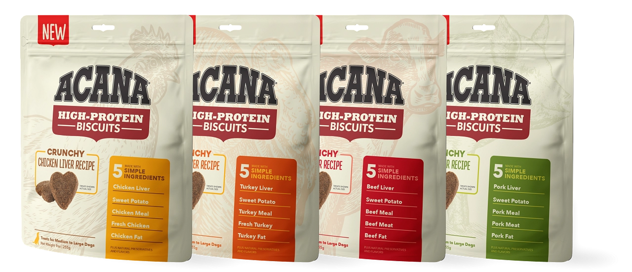 ACANA High Protein Crunchy Chicken Liver Recipe Biscuits for Dogs