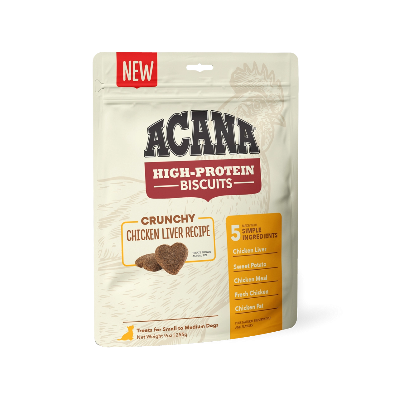 ACANA High Protein Crunchy Chicken Liver Recipe Biscuits for Dogs
