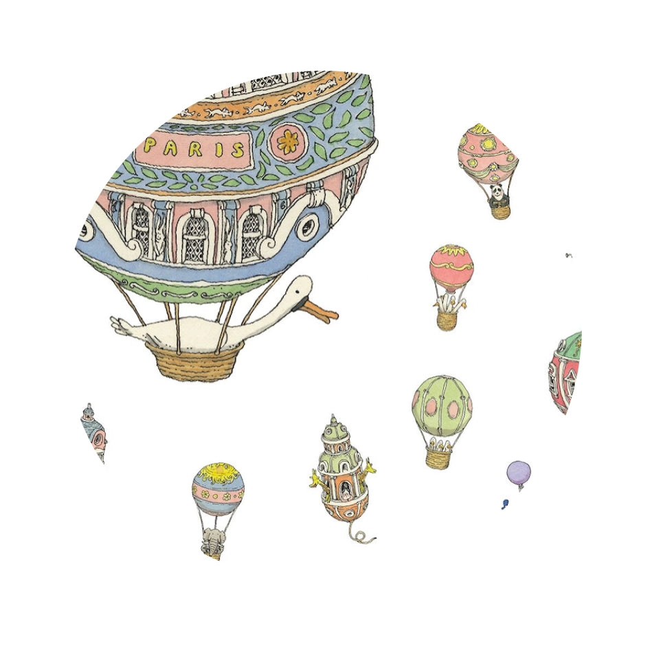 Atelier Choux Duvet Cover Hot Air Balloons
