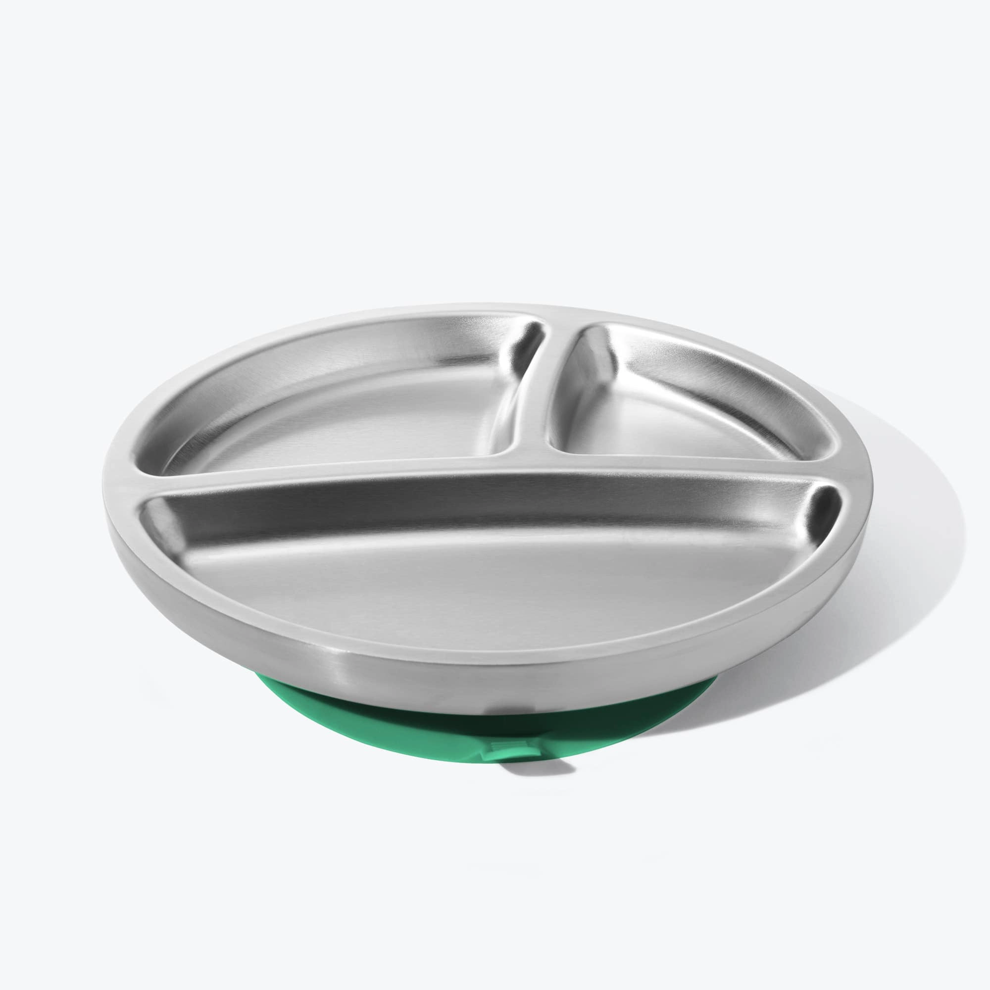 Avanchy Stainless Steel Suction Toddler Plate - Green