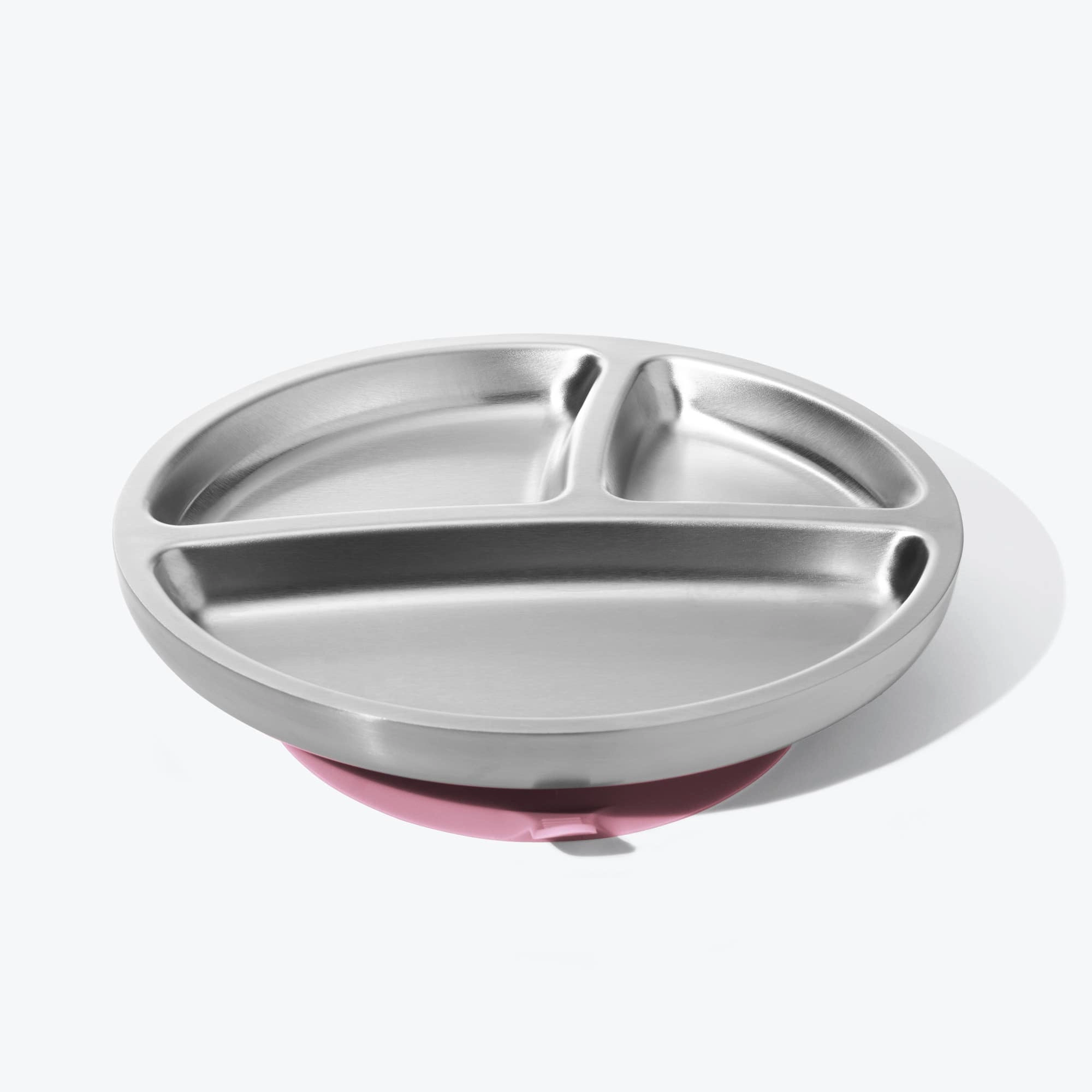 Avanchy Stainless Steel Suction Toddler Plate - Pink