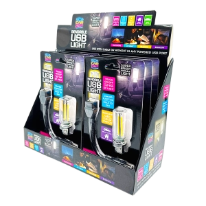 Bendable USB Touch Vintage Lantern Light - 6 Pieces Per Display 25304