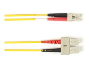 Black Box - Patch cable - SC single-mode (M) to LC single-mode (M) - 2.13 m - fiber optic - 9 / 125 micron - OS2 - OFNR - riser FOCMRSM-SCLC-YL-7