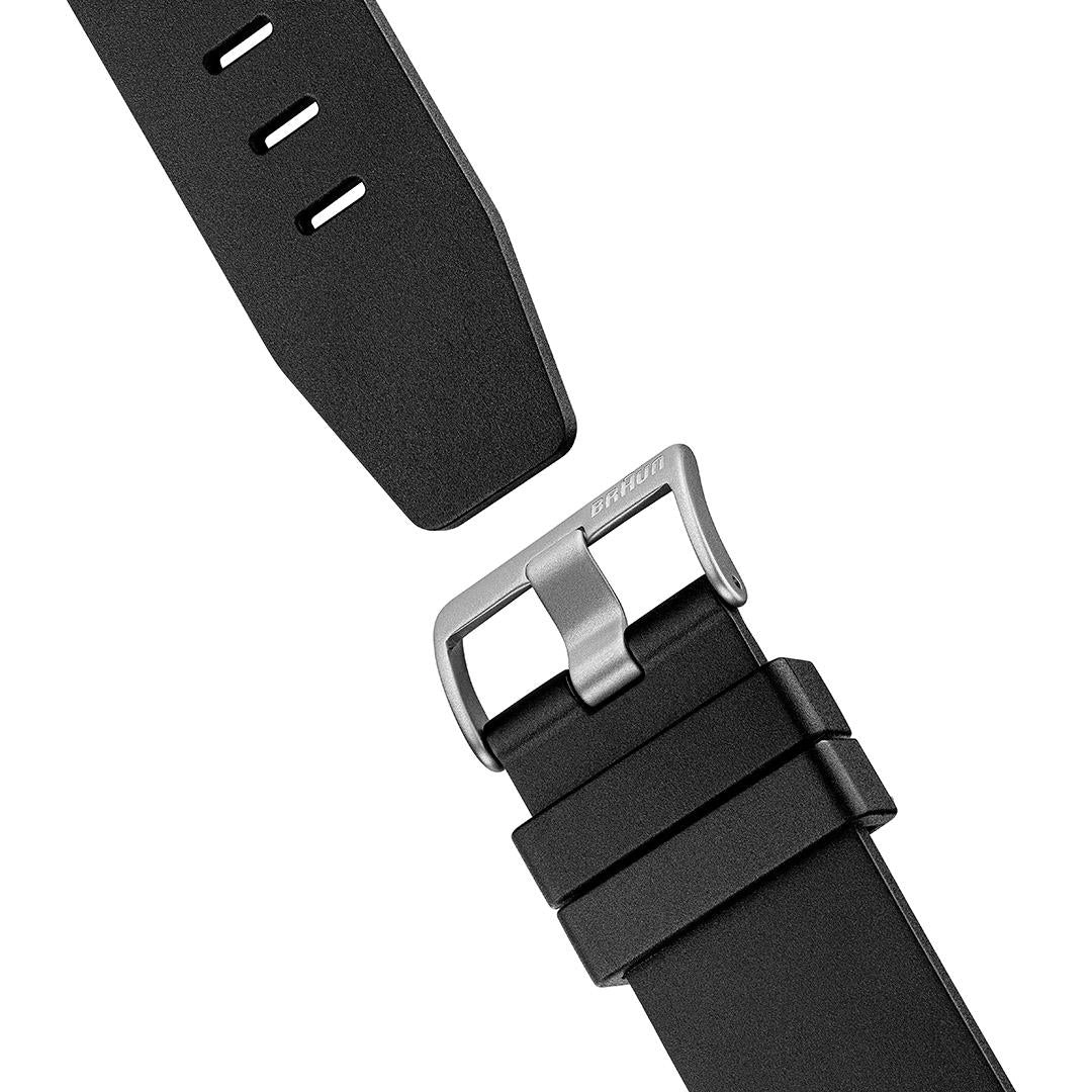 BN0279 Braun Swiss made automatic watch black dial and black rubber strap - limited edition