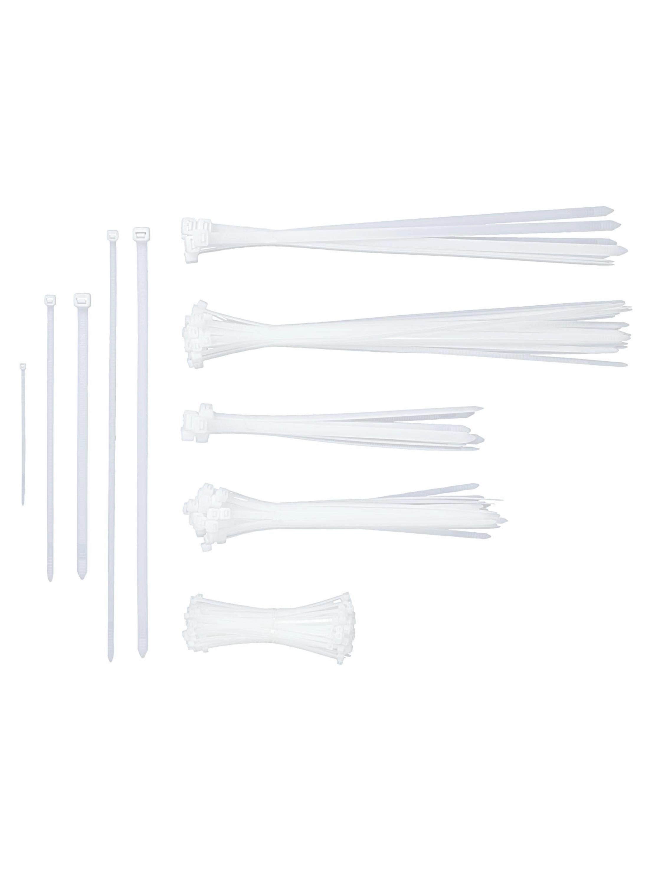 Cable Tie Set, 251 Pieces, White