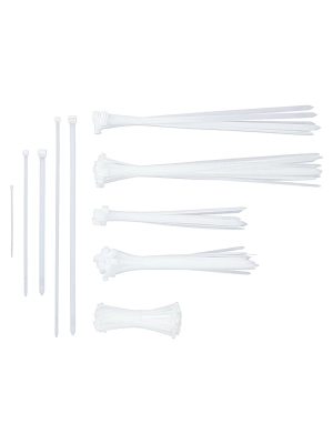 Cable Tie Set, 251 Pieces, White
