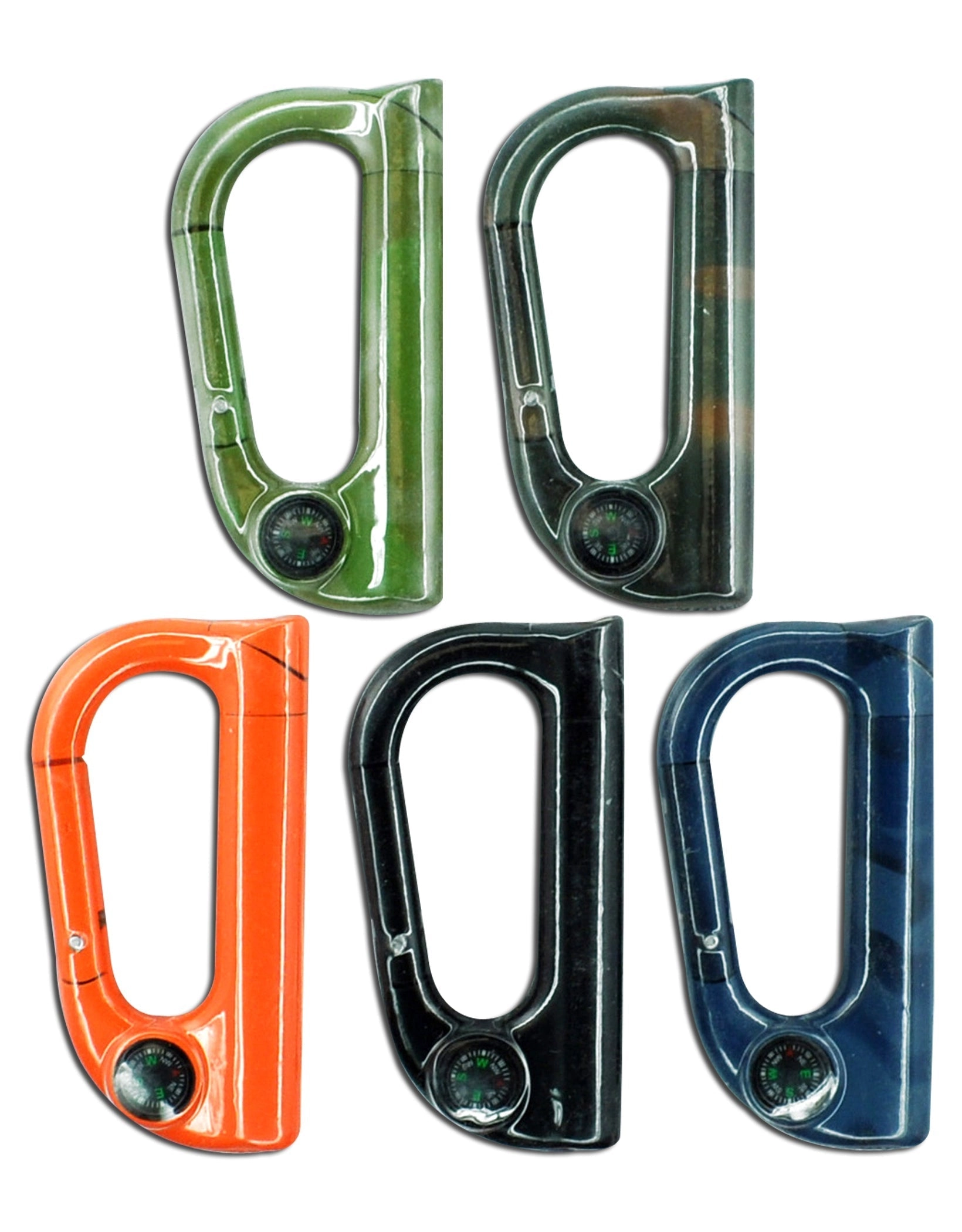Carabineer Clip Lighter with Compass - 12 Pieces Per Retail Ready Pack 40371