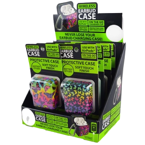 Earbud Case with Carabiner Clip - 9 Pieces Per Retail Ready Display 21785