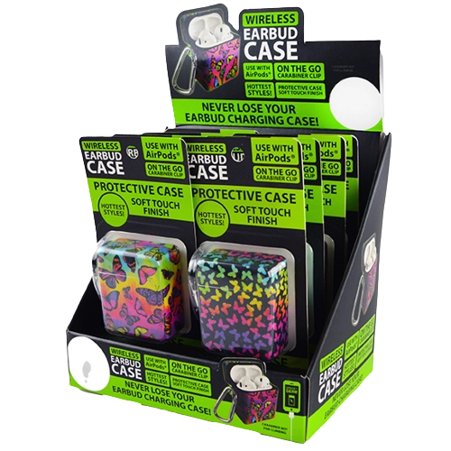 Earbud Case with Carabiner Clip - 9 Pieces Per Retail Ready Display 21785