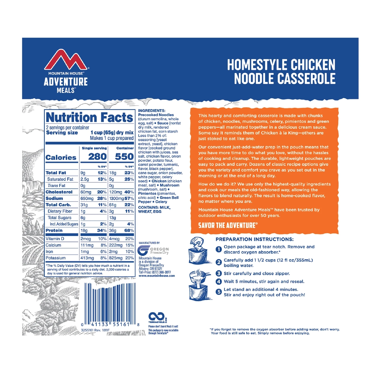 Homestyle Chicken Noodle Casserole (2 Servings)