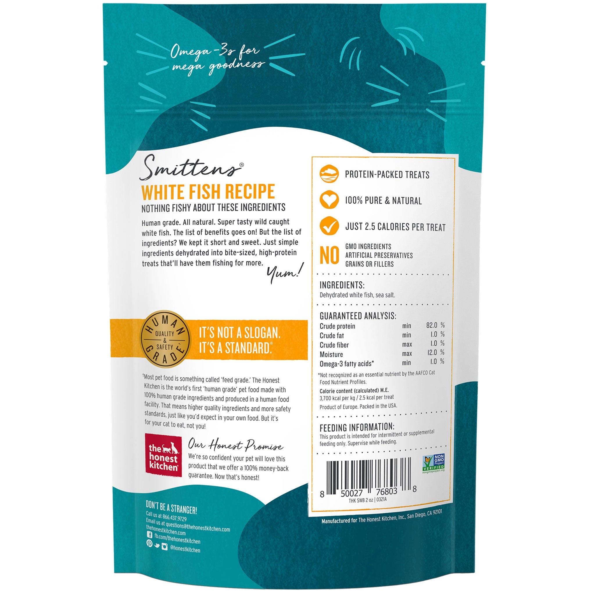 Honest Kitchen Smitten Bites Whitefish Cat Treats