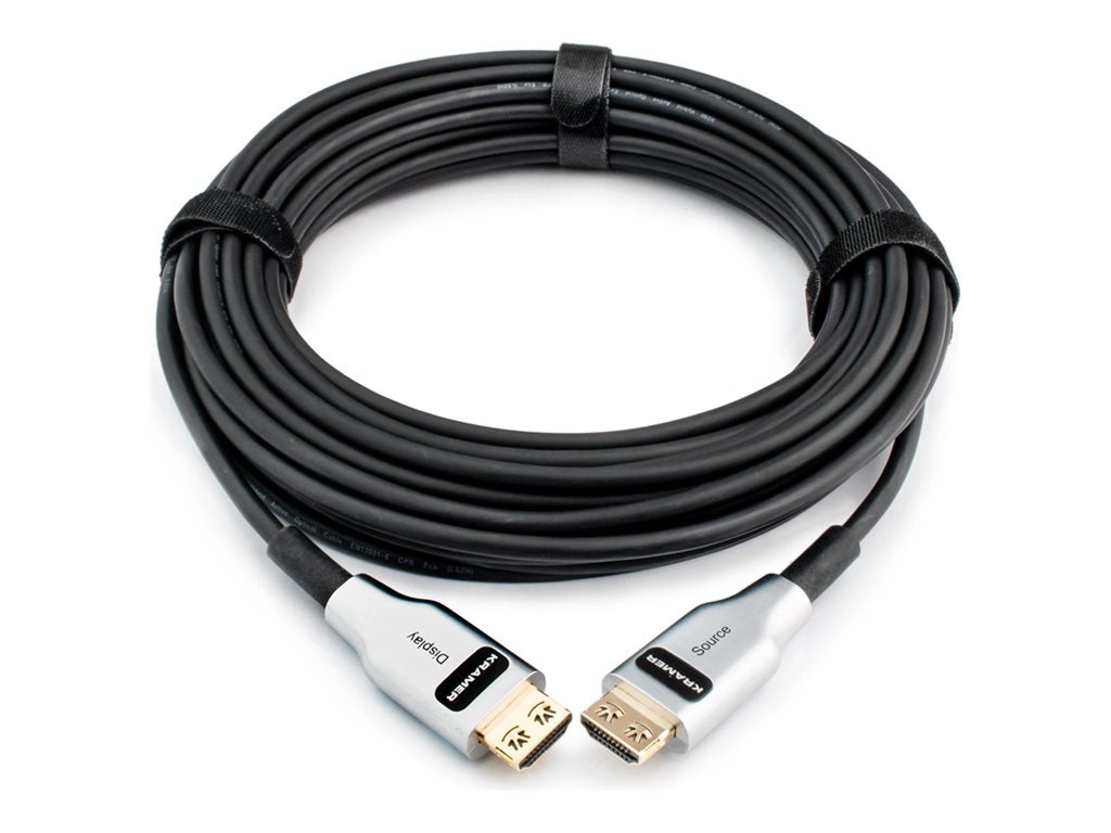 Kramer - Ultra High Speed - HDMI cable - HDMI male to HDMI male - 295 ft - hybrid copper/fiber optic - black - active, 4K120Hz 98-042600295