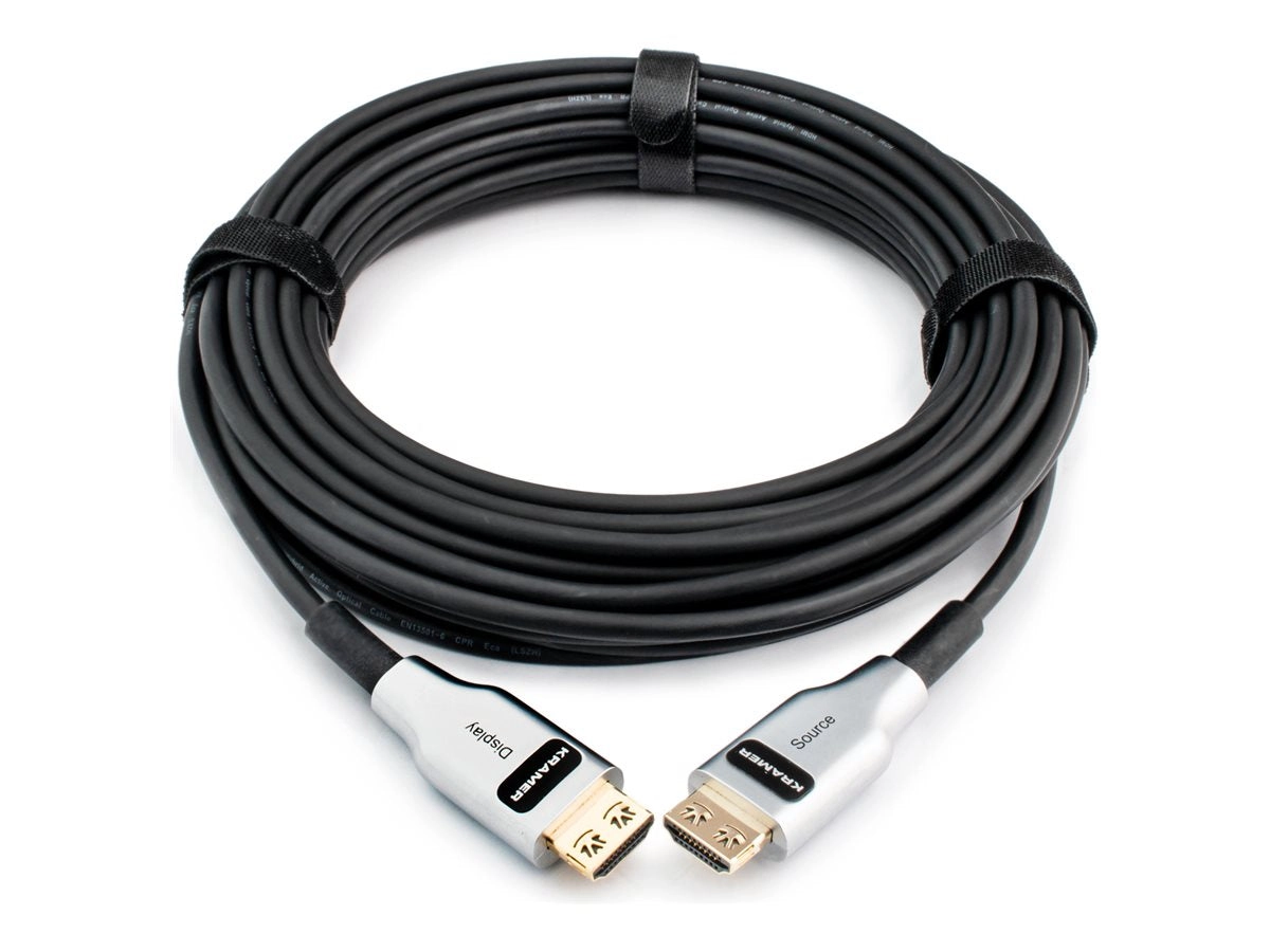 Kramer - Ultra High Speed - HDMI cable - HDMI male to HDMI male - 295 ft - hybrid copper/fiber optic - black - active, 4K120Hz 98-042600295