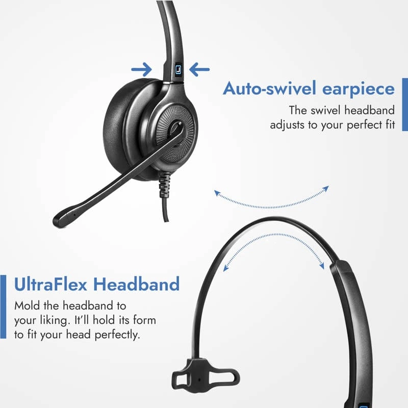 Leitner LH250XL Single-Ear USB Headset