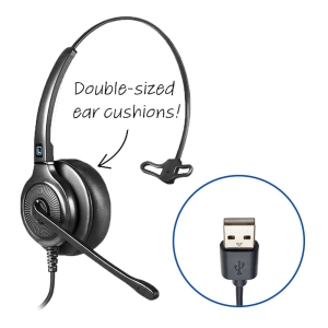 Leitner LH250XL Single-Ear USB Headset