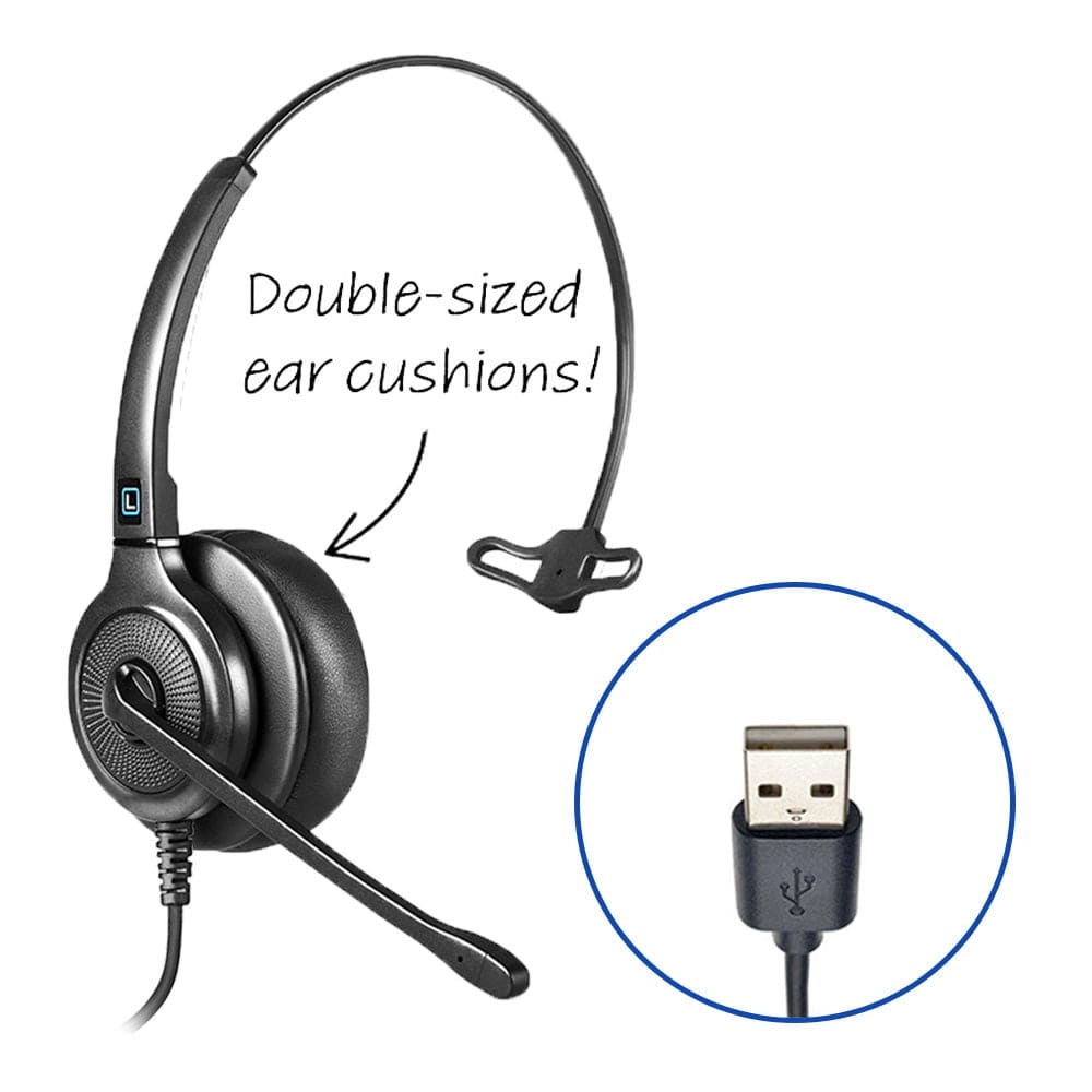 Leitner LH250XL Single-Ear USB Headset