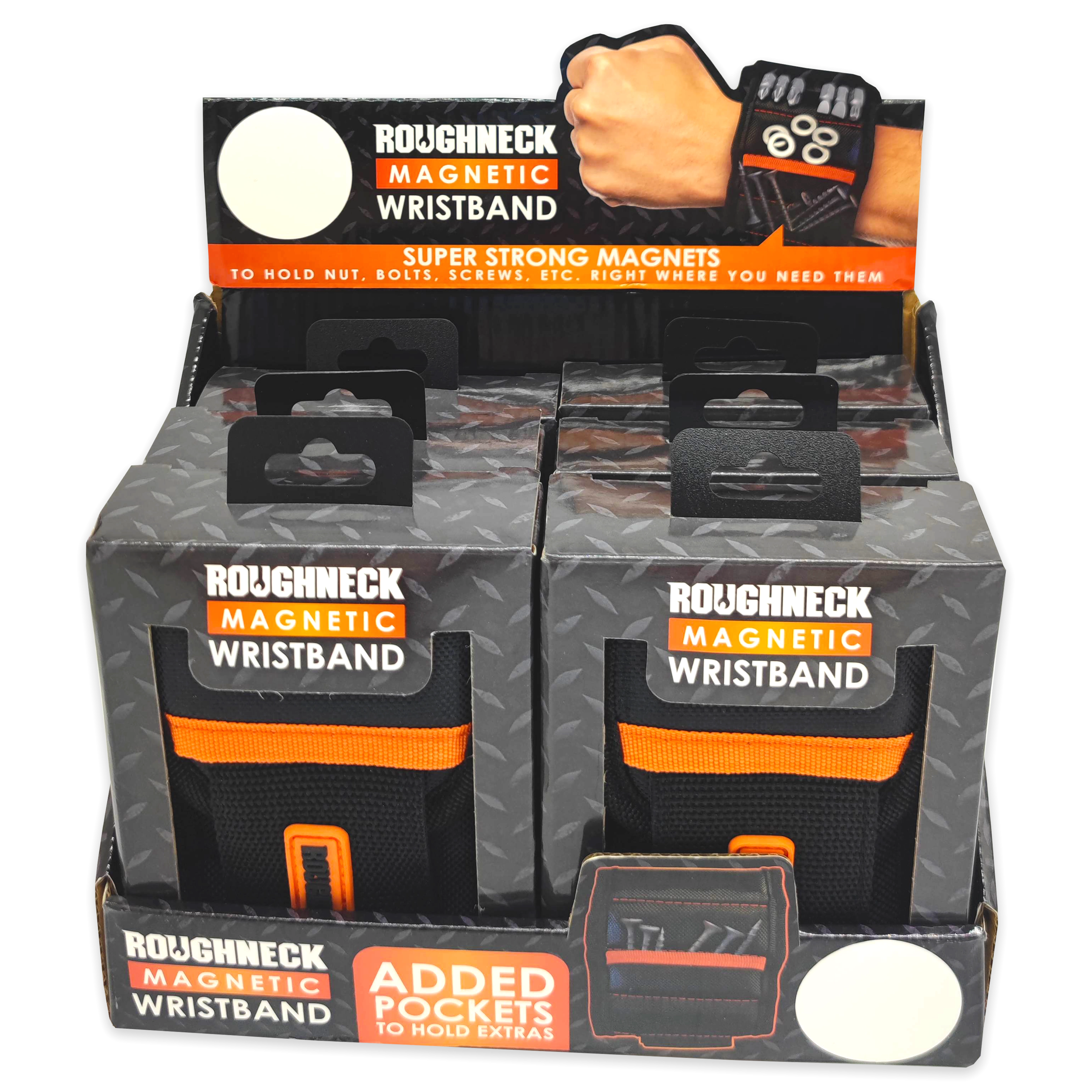 Magnetic Wristband Tool Holder - 6 Pieces Per Retail Ready Display 23863