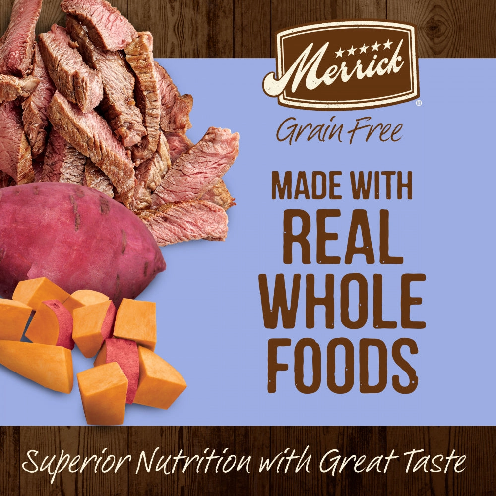 Merrick Grain Free Real Texas Beef & Sweet Potato Puppy Recipe Dry Dog Food