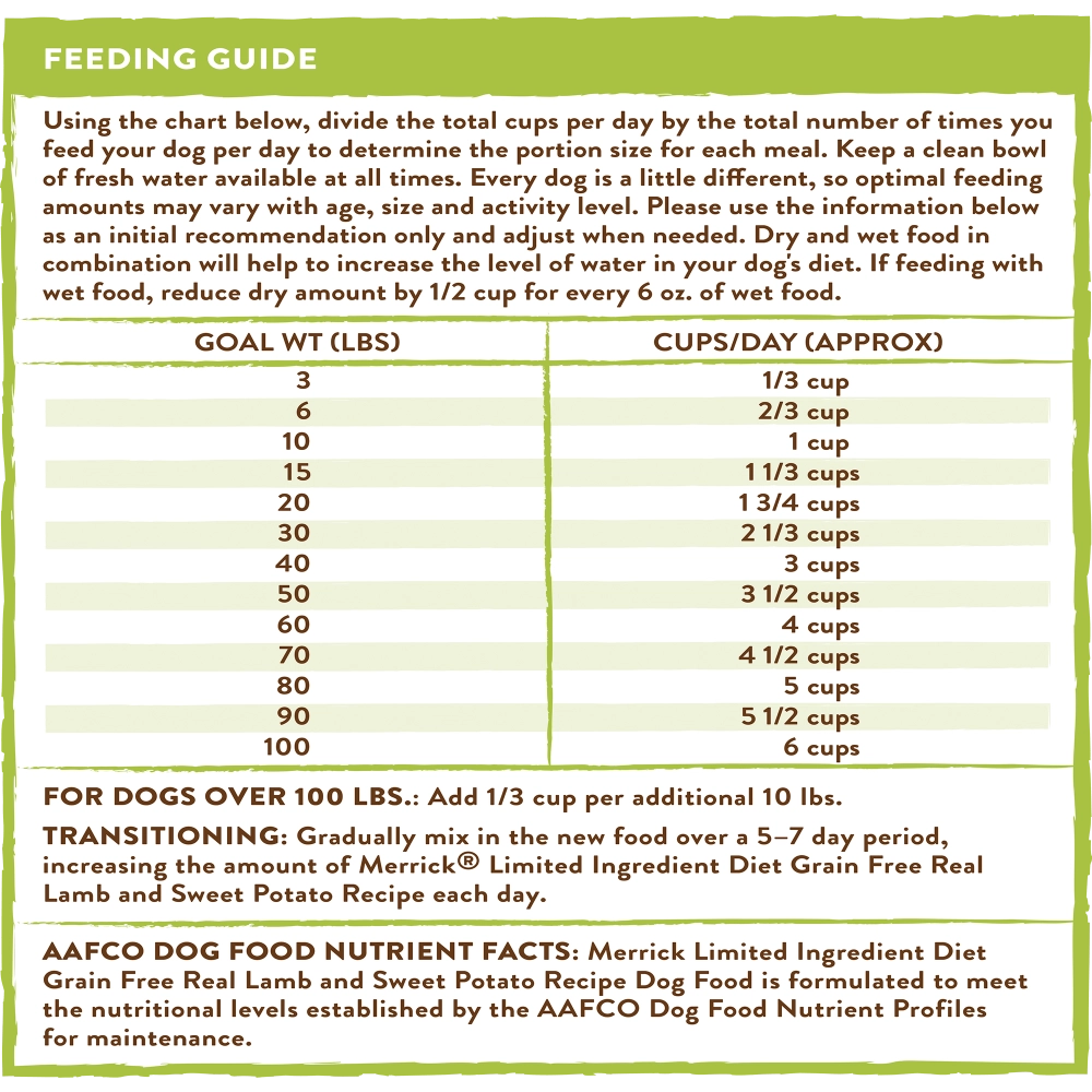 Merrick Limited Ingredient Diet Grain Free Real Lamb & Sweet Potato Recipe Dry Dog Food