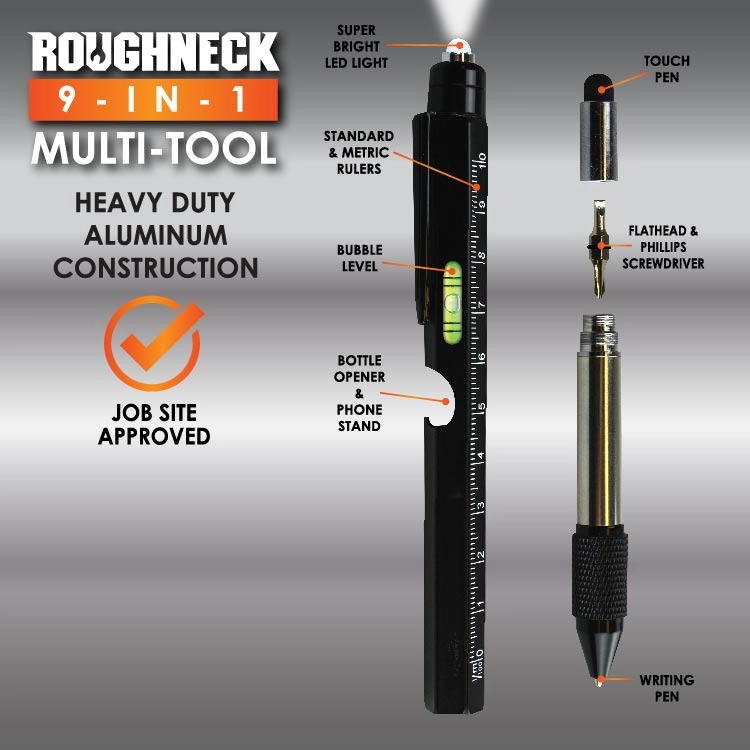 Multi-Tool 9-In-1 with Pen - 6 Pieces Per Retail Ready Display 23713