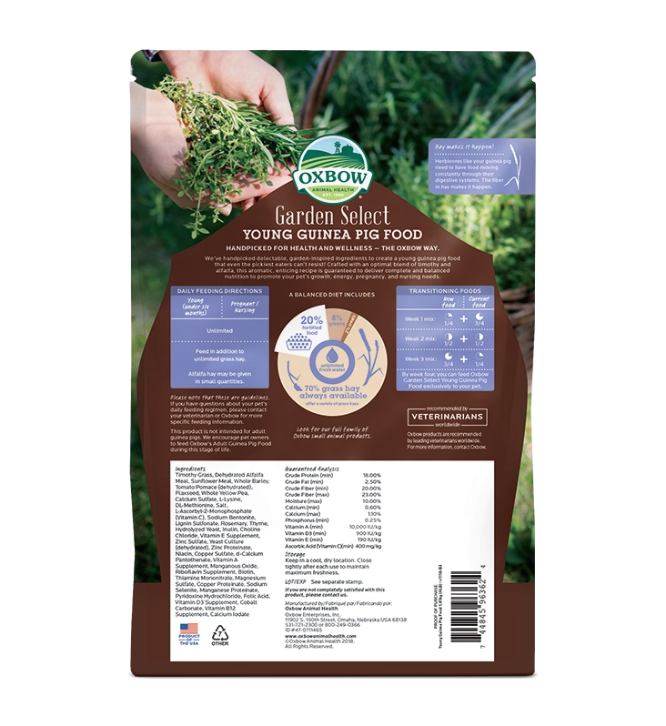 Oxbow Garden Select Young Guinea Pig Food