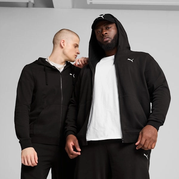 PUMA MEN'S ESSENTIALS FLEECE BLACK FULL ZIP JACKET