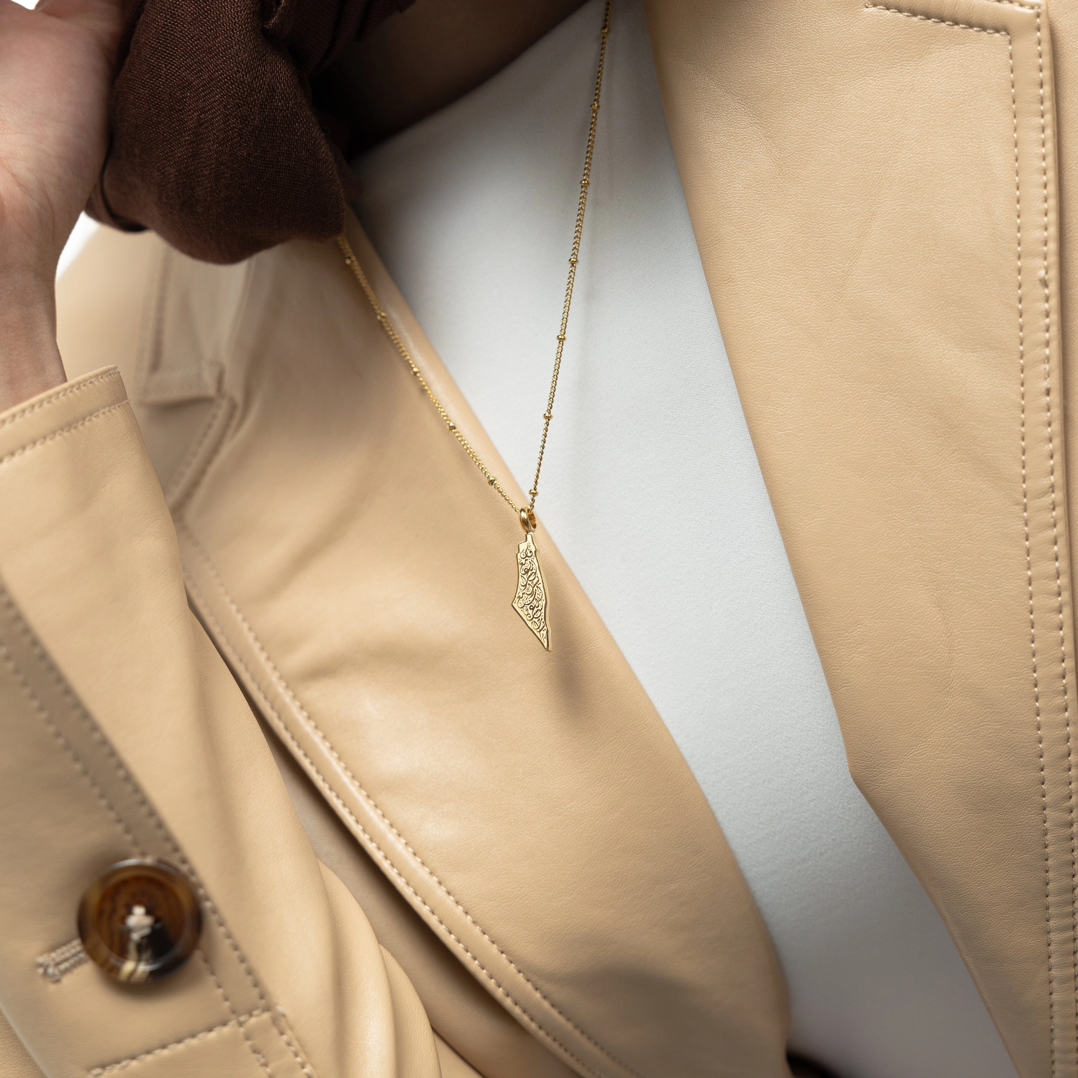 "With Hardship Comes Ease" Map Necklace | Women