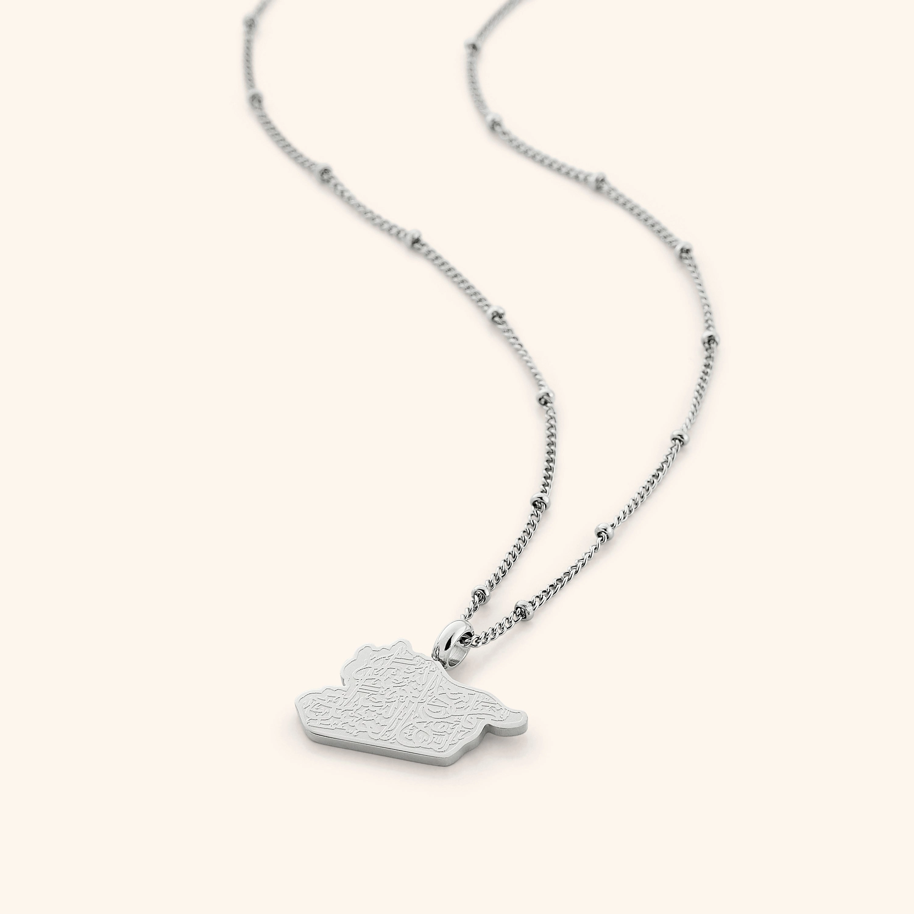 "With Hardship Comes Ease" Map Necklace | Women