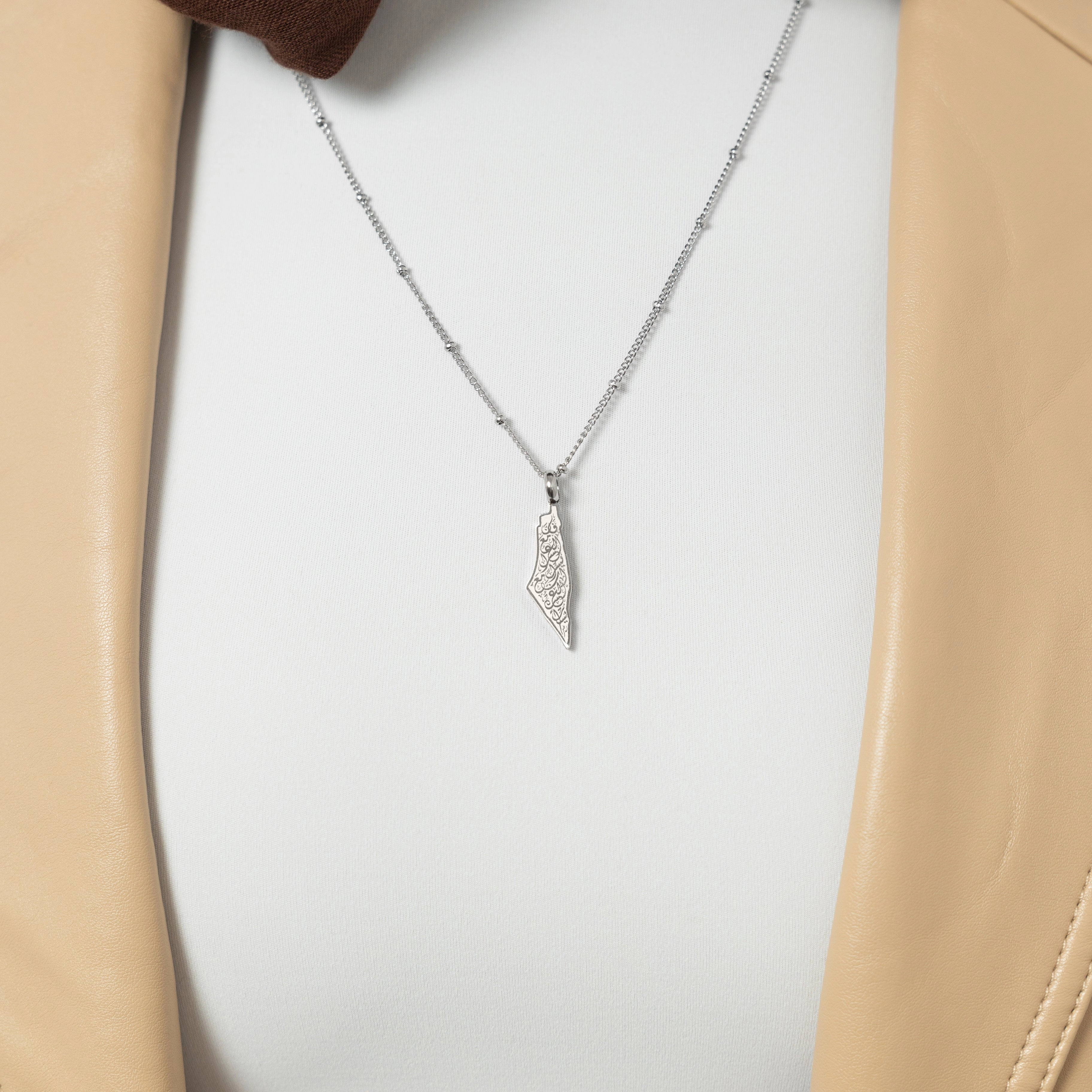 "With Hardship Comes Ease" Map Necklace | Women