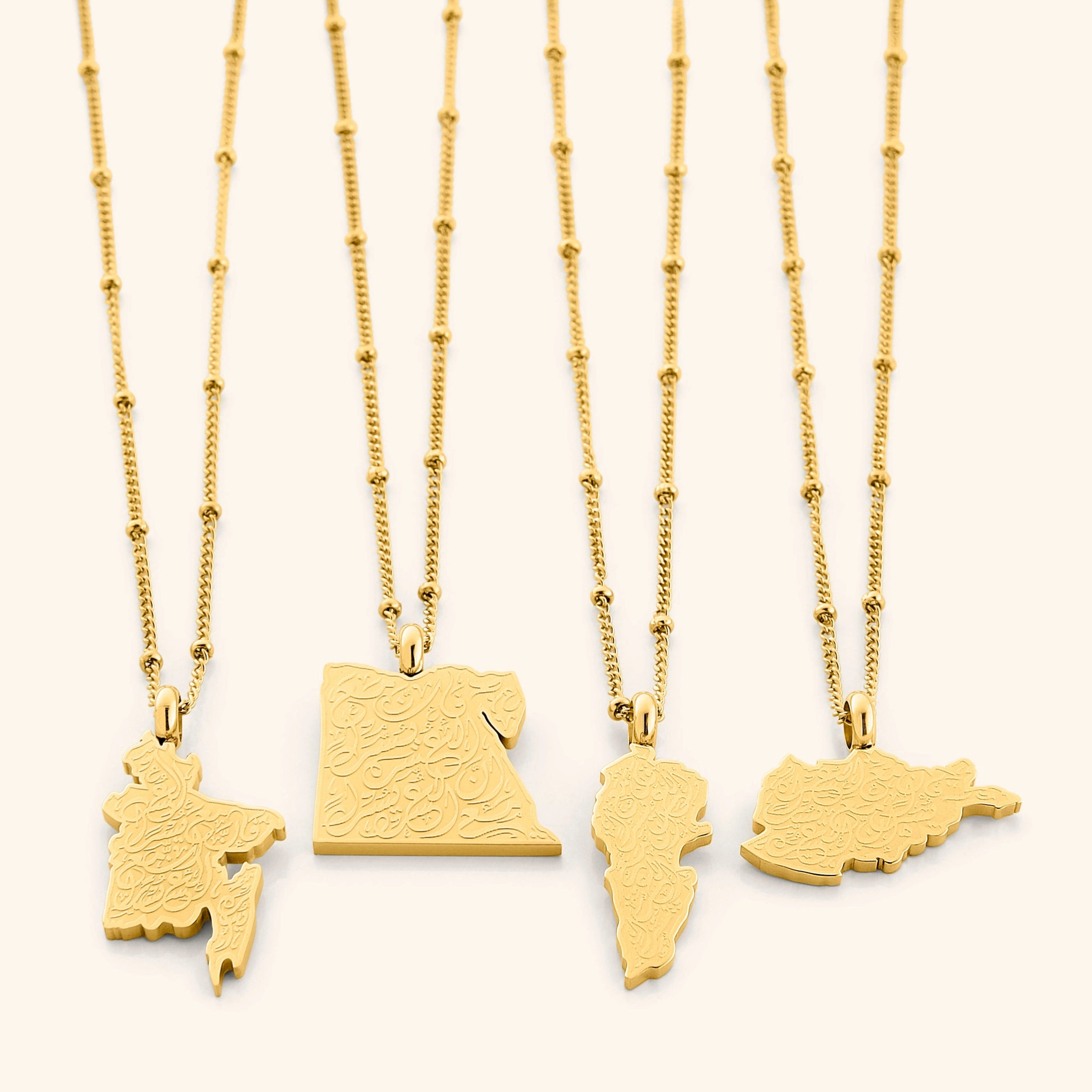 "With Hardship Comes Ease" Map Necklace | Women