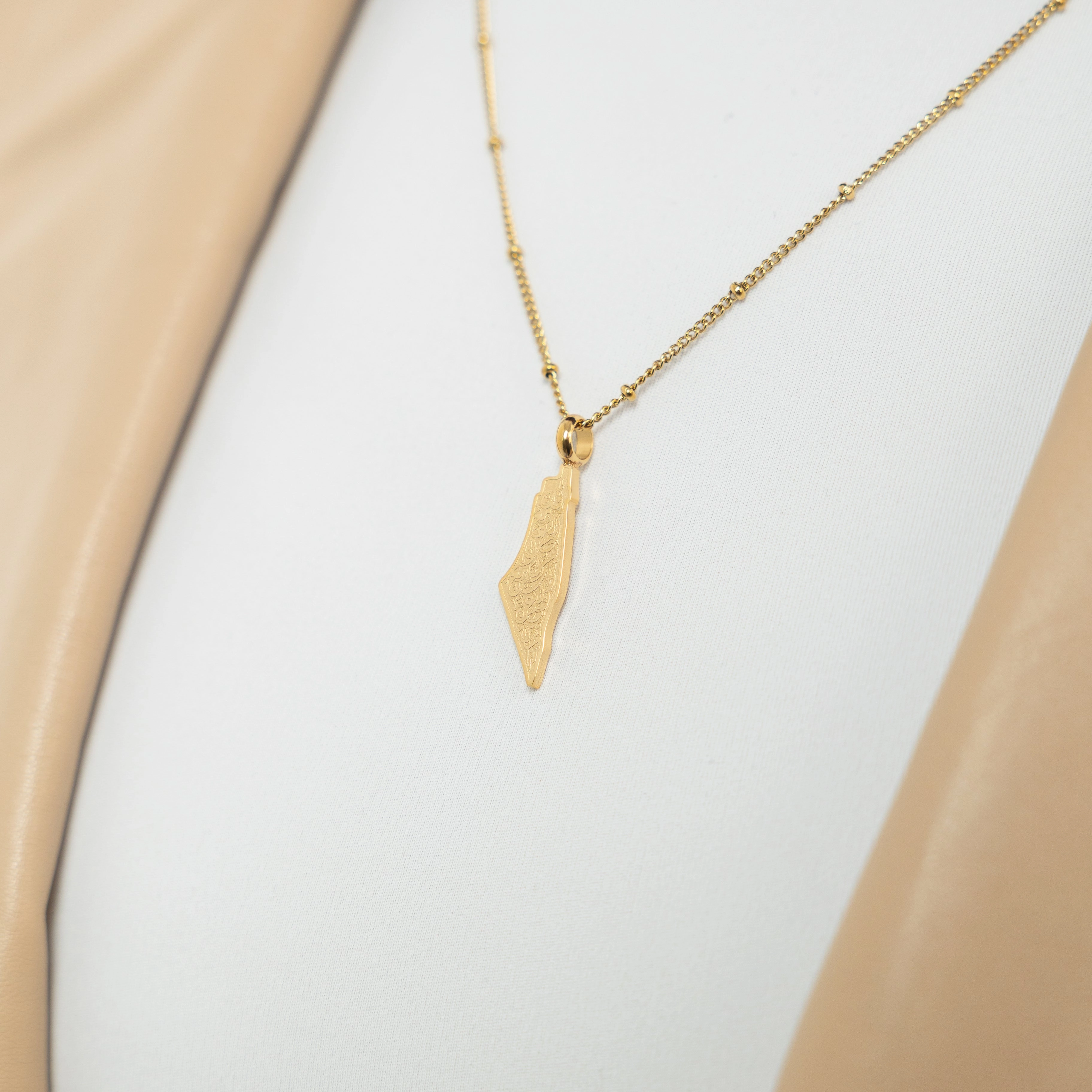 "With Hardship Comes Ease" Map Necklace | Women