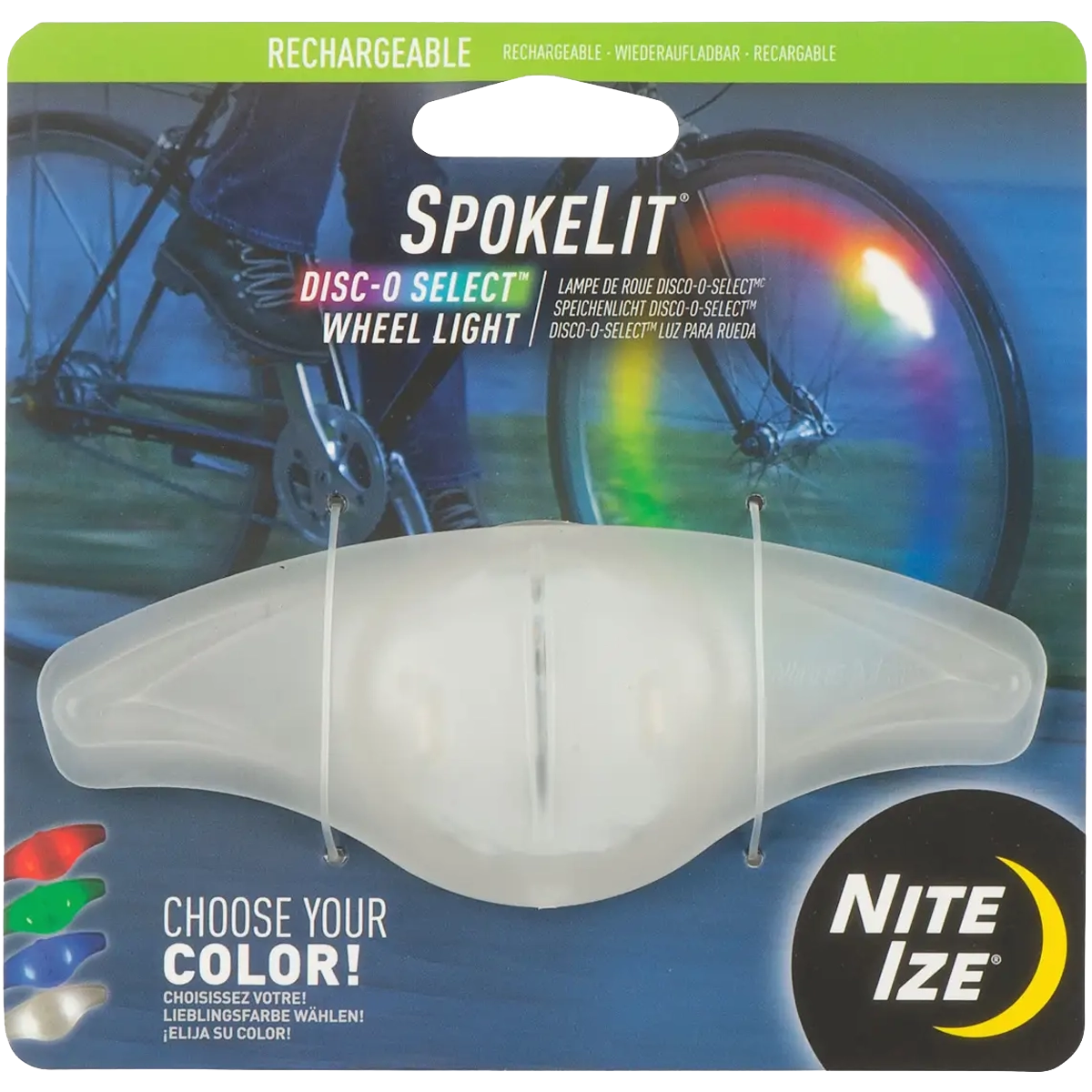 SpokeLit Rechargeable Disco-Select Wheel Light