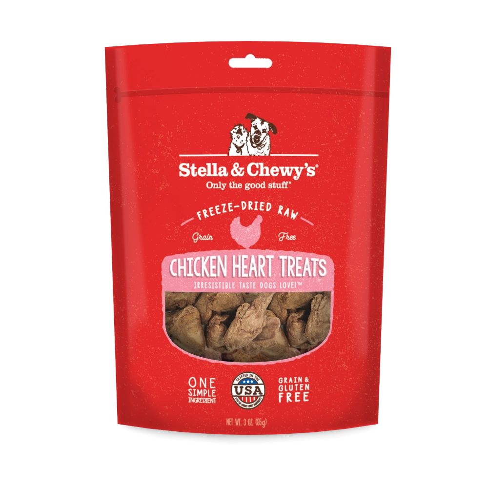 Stella & Chewy's Freeze Dried Raw Chicken Hearts Dog Treats