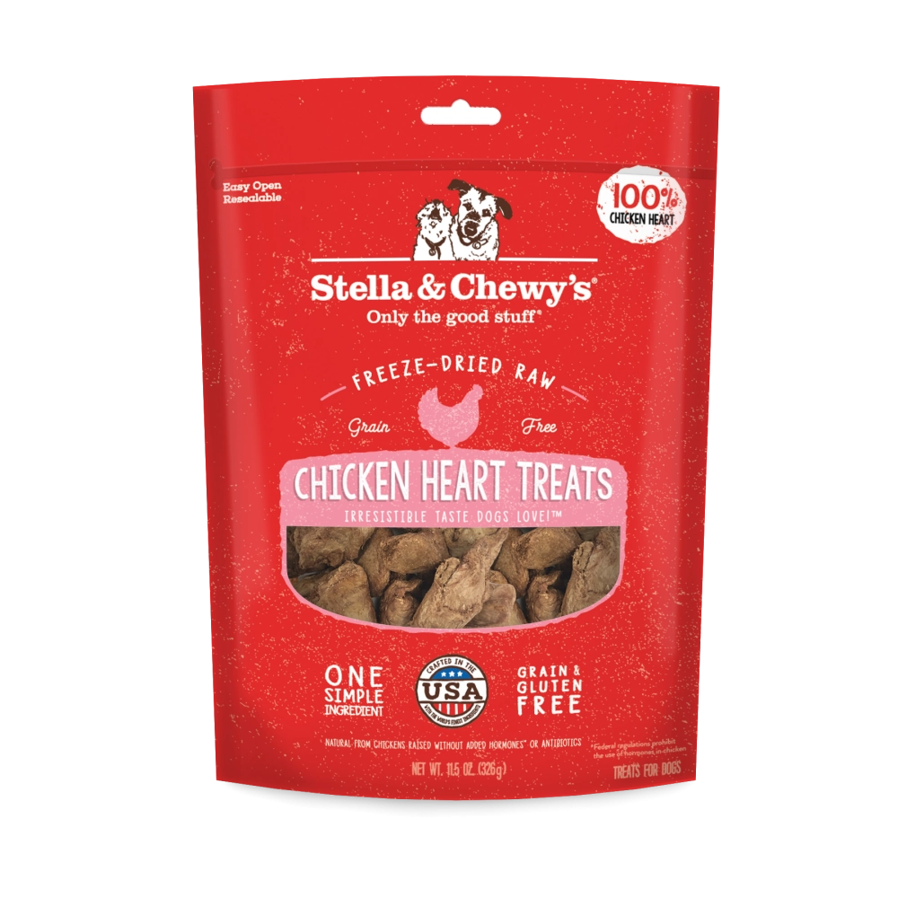 Stella & Chewy's Freeze Dried Raw Chicken Hearts Dog Treats