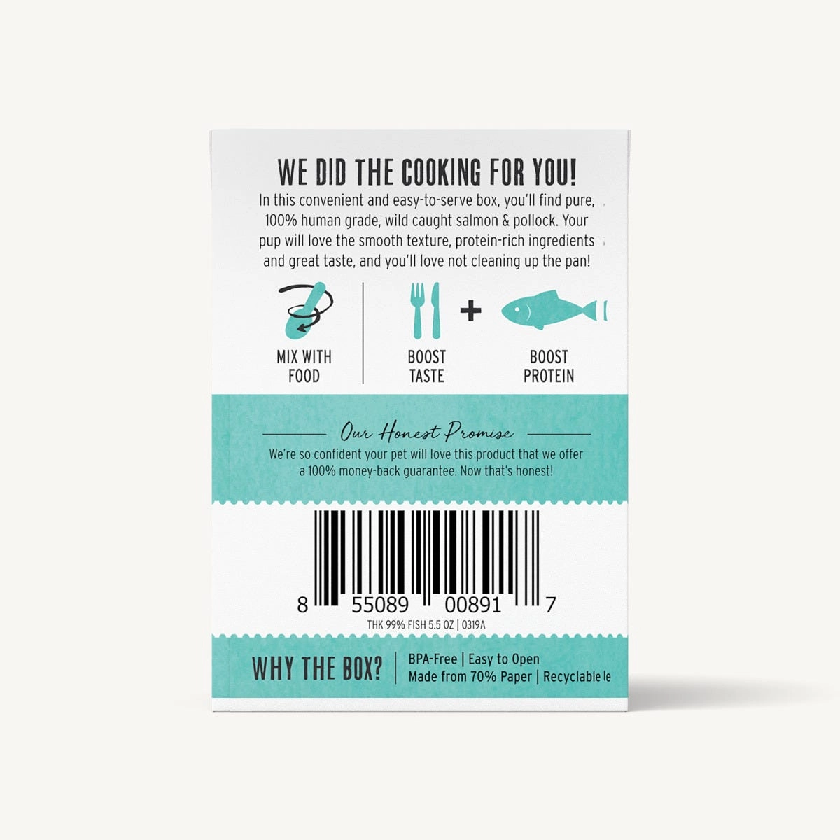 The Honest Kitchen 99% Salmon & Pollock Meal Booster Dog Food
