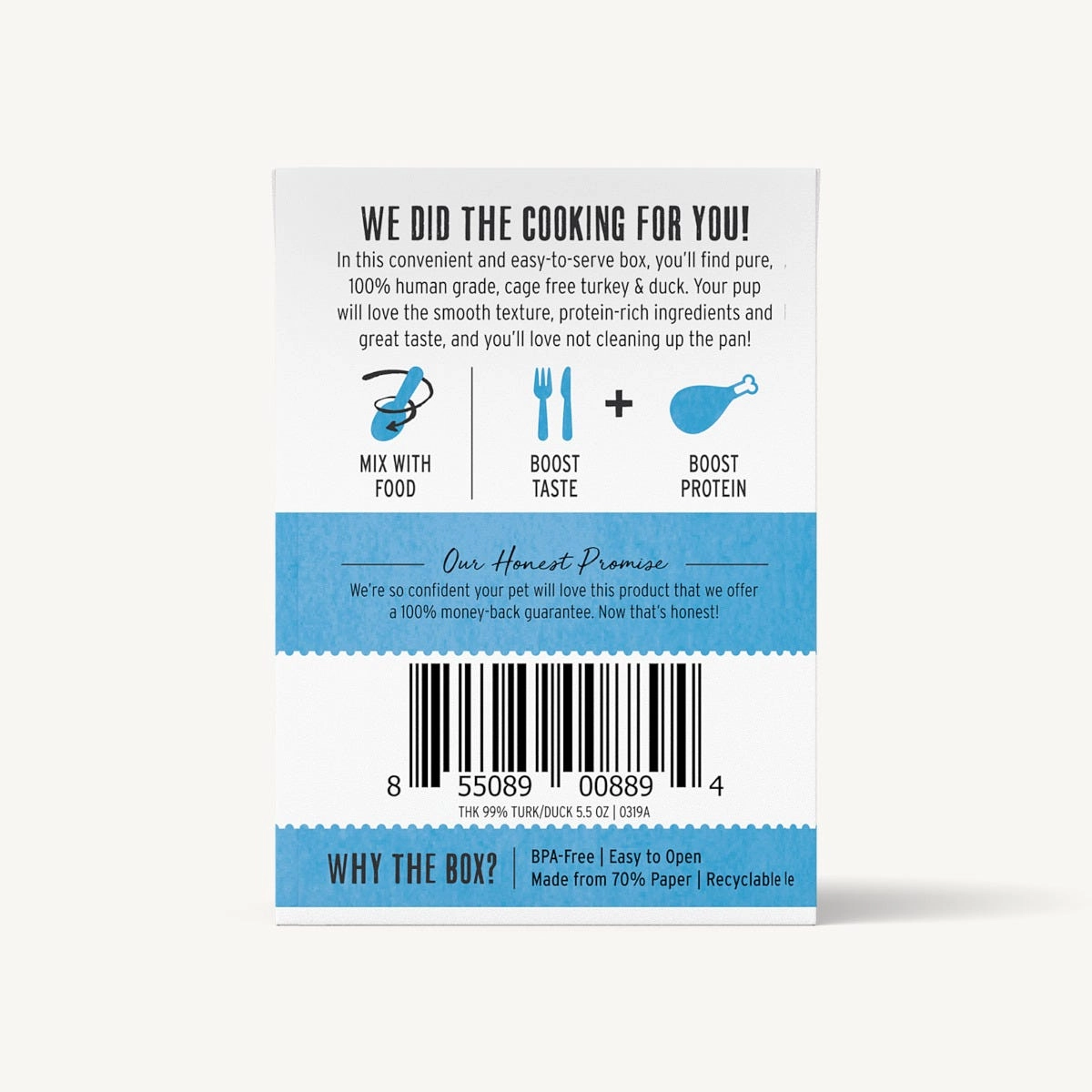The Honest Kitchen 99% Turkey & Duck Meal Booster Dog Food