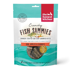 The Honest Kitchen Crunchy Fish Sammies Cod, Apples & Carrots Dog Treats