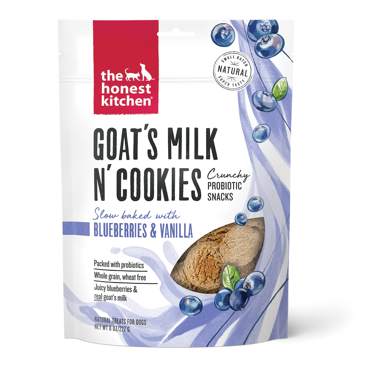 The Honest Kitchen Goat's Milk N' Cookies Blueberries & Vanilla Dog Treats