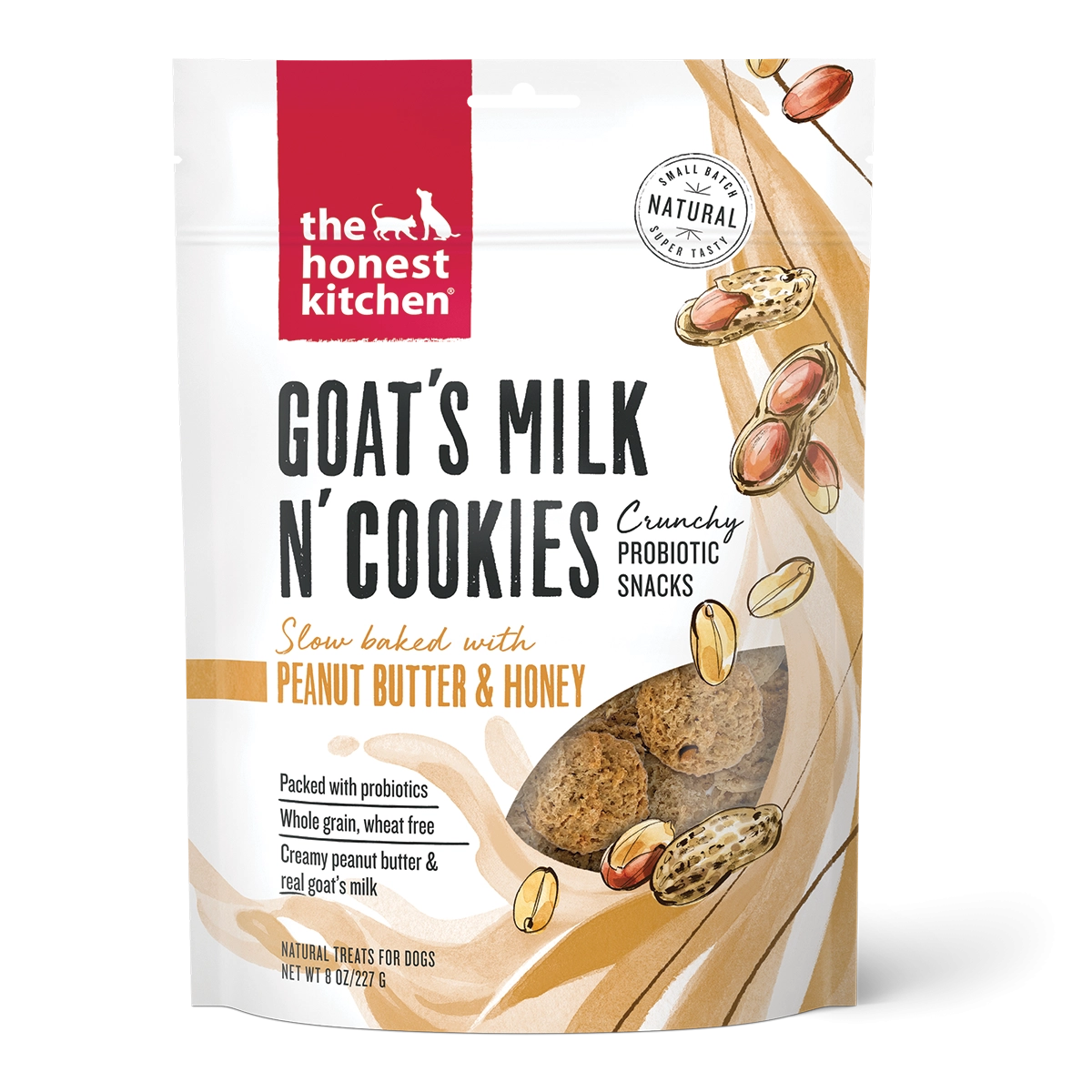 The Honest Kitchen Goat's Milk N' Cookies Peanut Butter & Honey Dog Treats
