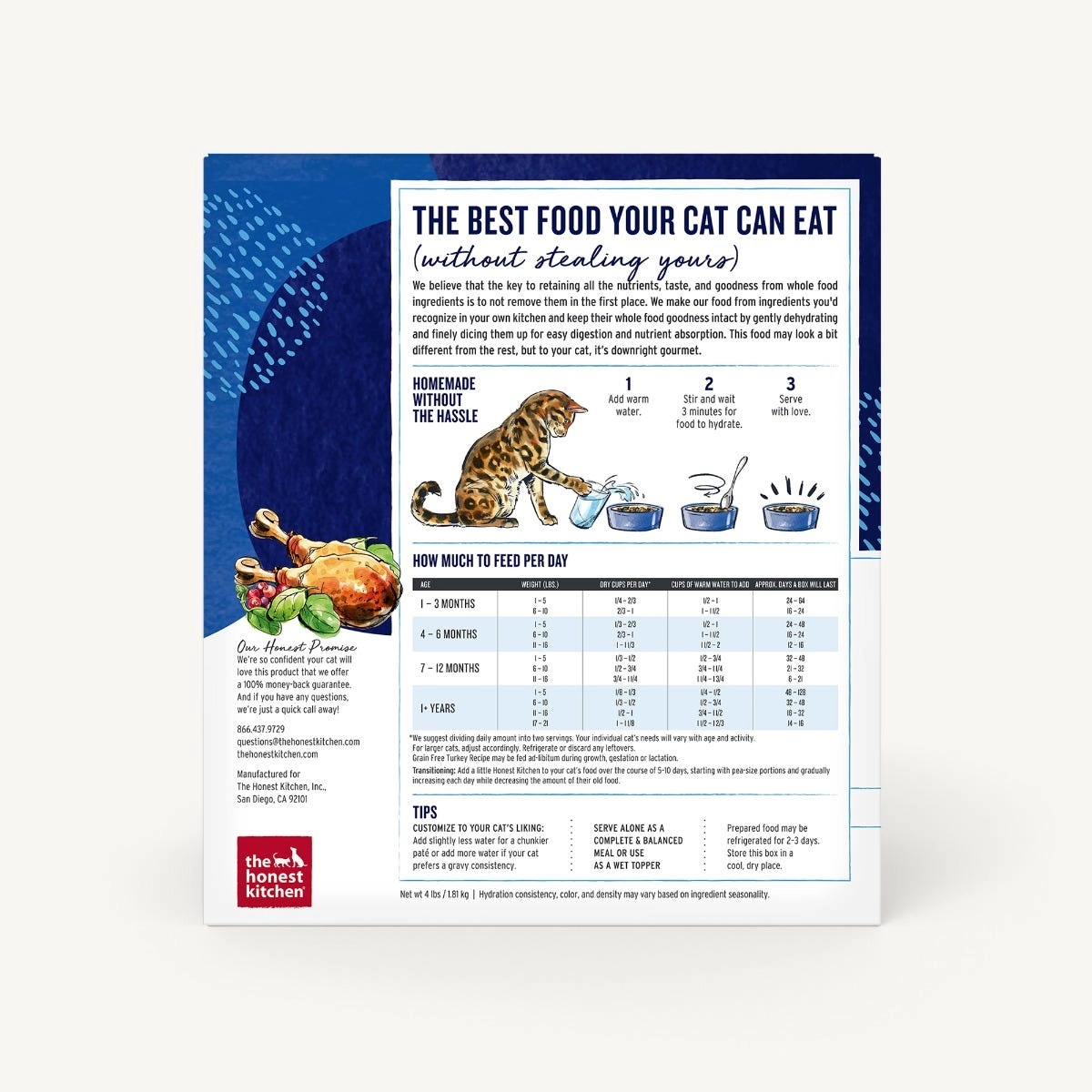 The Honest Kitchen Grain Free Turkey Recipe Dehydrated Cat Food