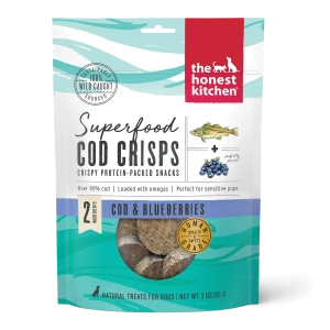 The Honest Kitchen Superfood Cod Crisps Cod & Blueberries Dog Treats