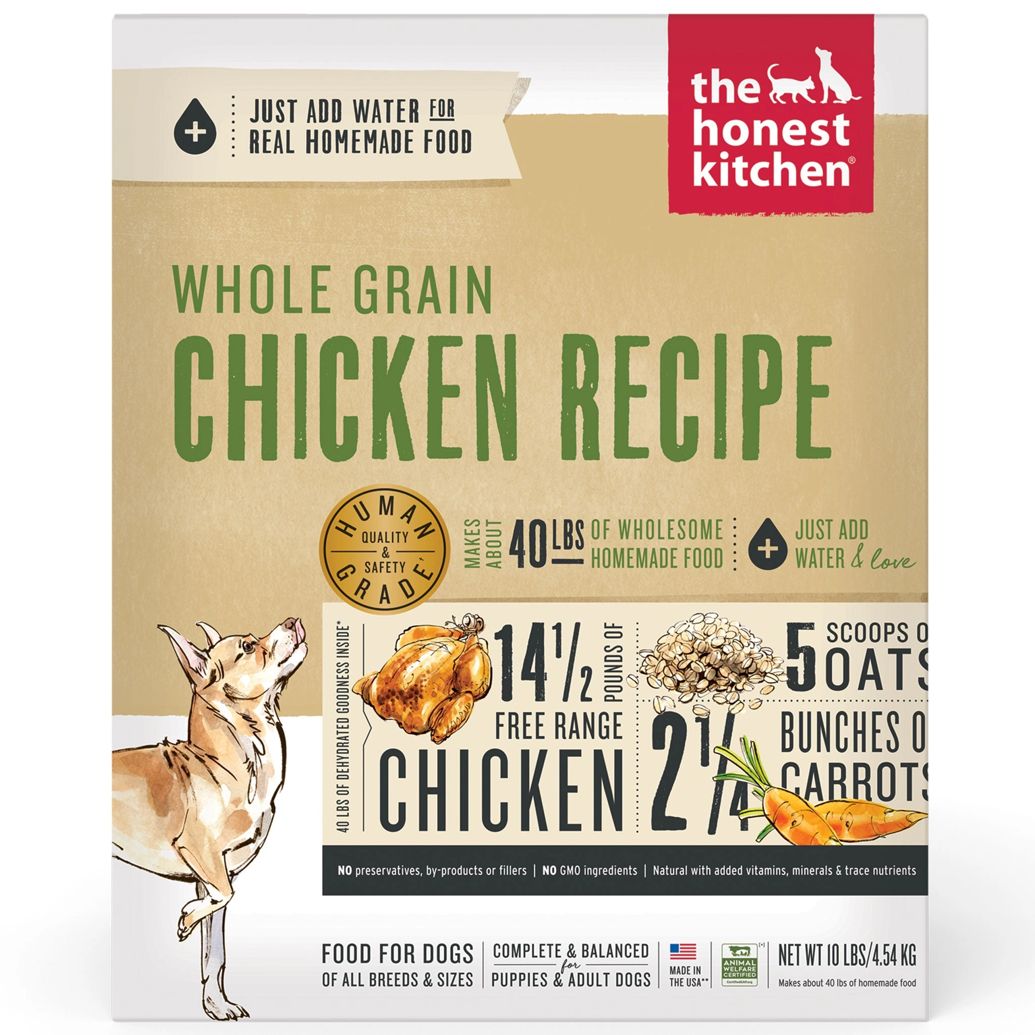 The Honest Kitchen Whole Grain Chicken Dog Food - 10lbs