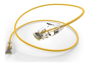 UNC Group Clearfit Slim - Patch cable - RJ-45 (M) to RJ-45 (M) - 25 ft - UTP - CAT 6 - snagless, stranded - yellow TAA-CS6-25F-YLW