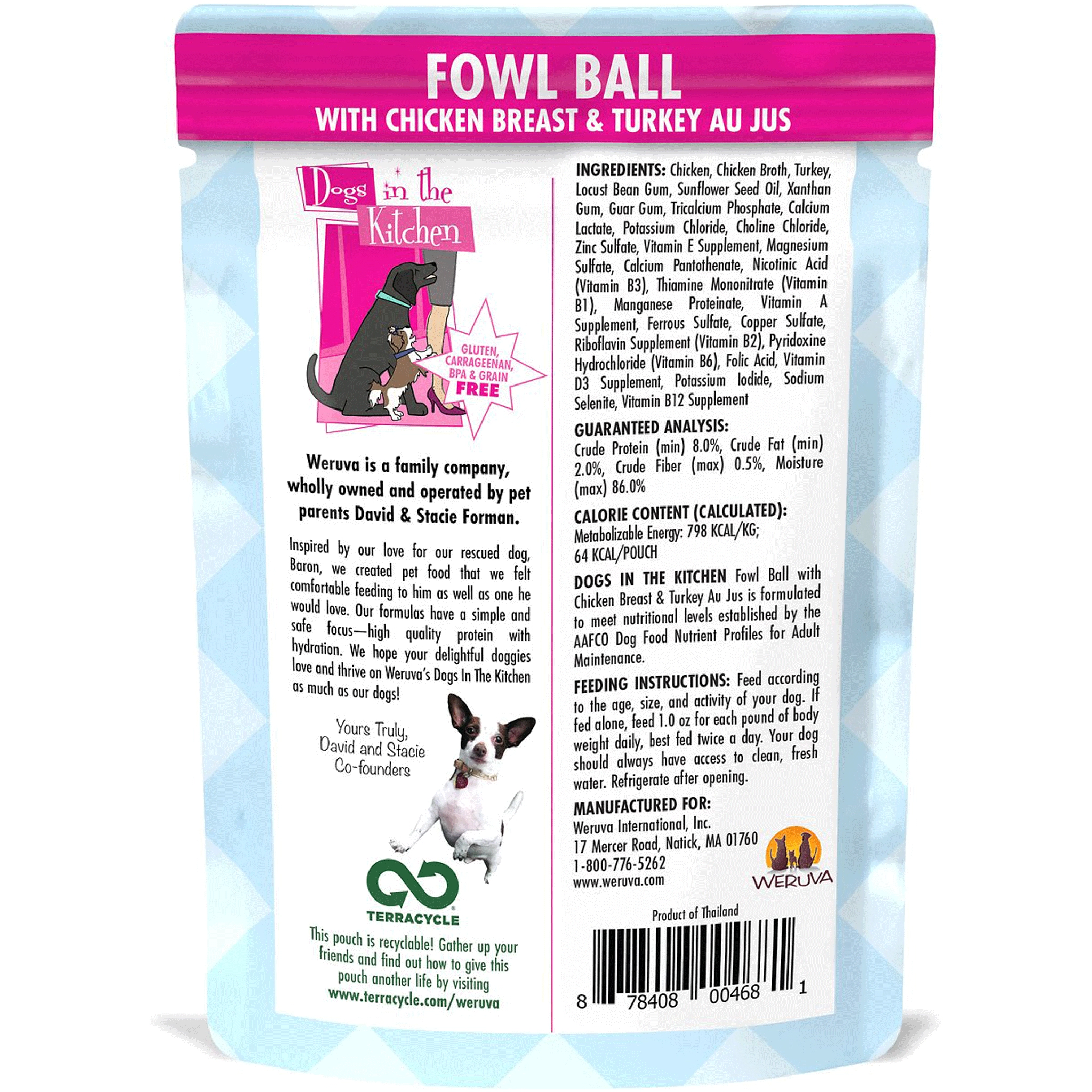 Weruva DITK Fowl Ball Dog Pouch - 2.8 oz