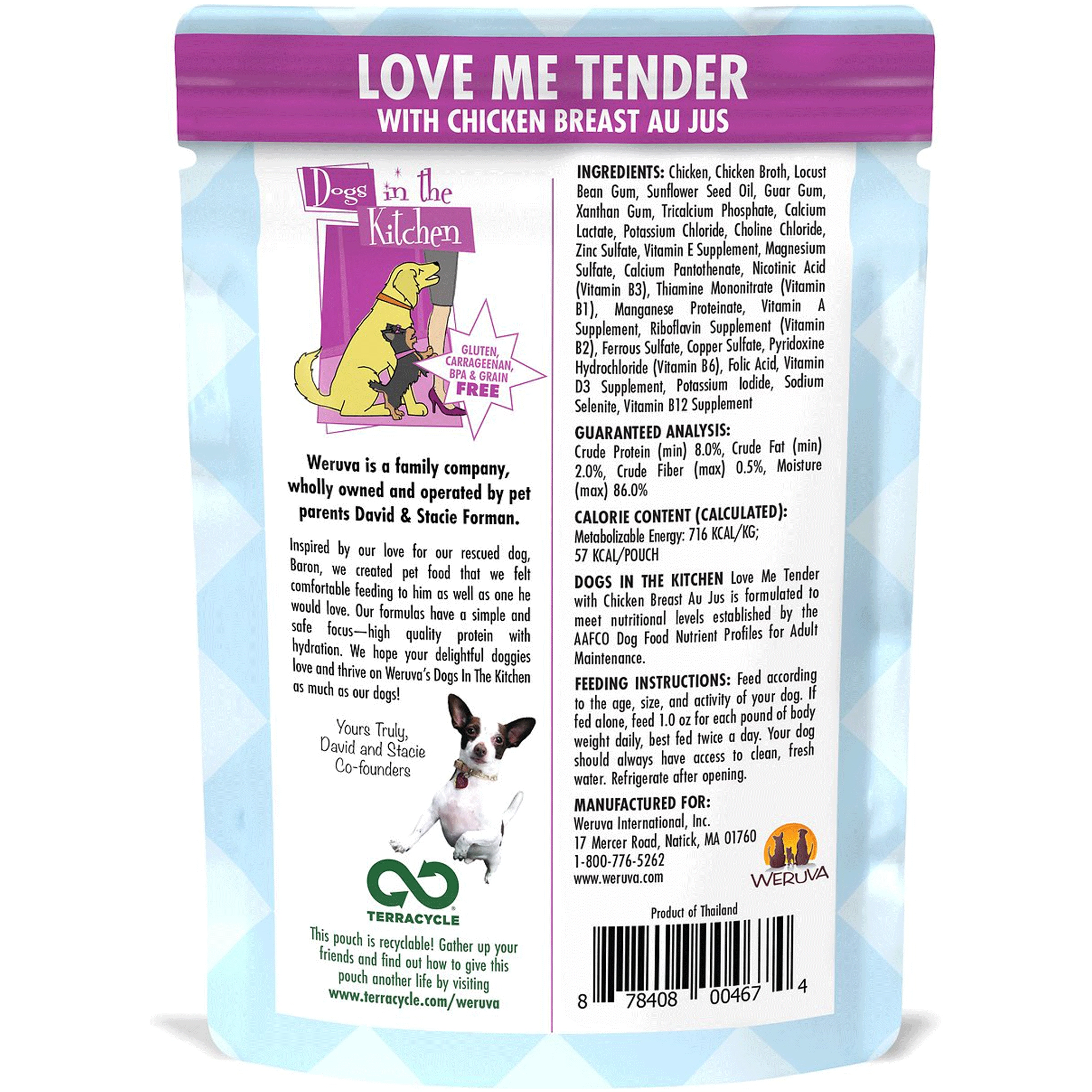 Weruva DITK Pouch Love Me Tender Dog Food