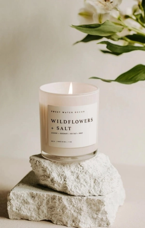 Wildflowers and Salt Candle