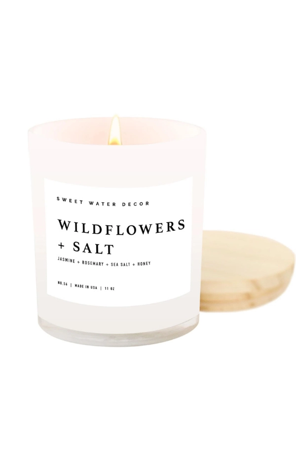 Wildflowers and Salt Candle
