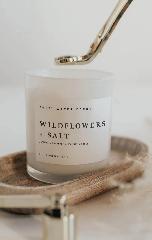 Wildflowers and Salt Candle